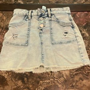 Girls justice acid wash skort-10